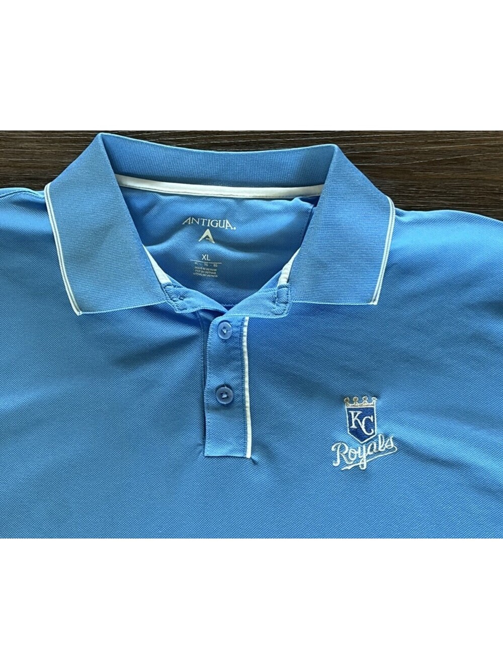 Antigua Kansas City Royals Polo Mens XL 2014 MLB Postseason KC Baseball Blue